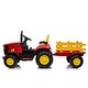 preview thumbnail 7 of 18, Kids 12V Electric Ride-On Tractor with Trailer, Music, and Parental Remote Control, Ages 3+