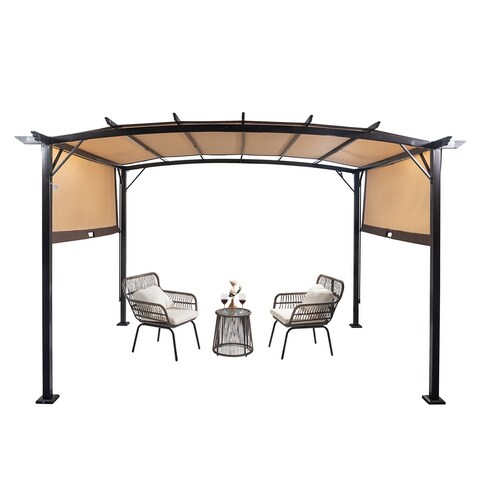 Aluminum Adjustable Shade Fabric Curved Top Folding Shed