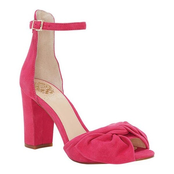 Shop Vince Camuto Women's Carrelen Heeled Sandal Hot Berry Pink True ...