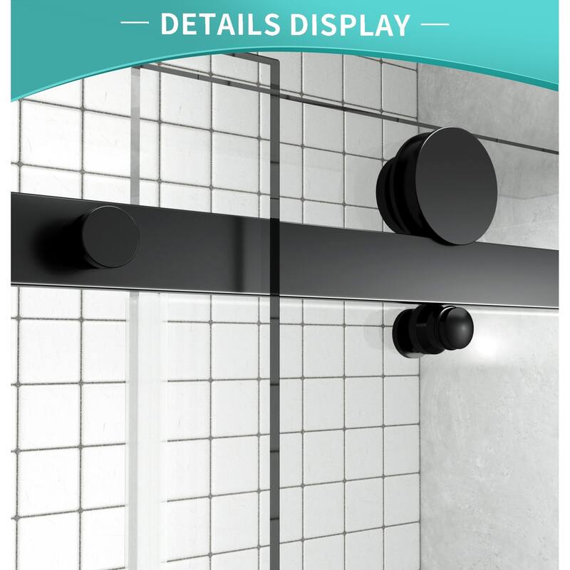 i-Homare 55 - 59 in.W x 60 in.H Sliding Frameless Tub Door Shower Door