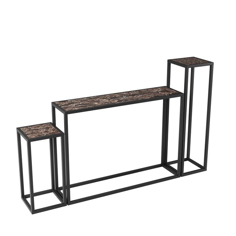 GDF Studio - Bellinham Wood Console Table Set.