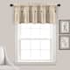 Lush Decor Linen Button Window Curtain Valance - 18" x 84" - Dark Linen