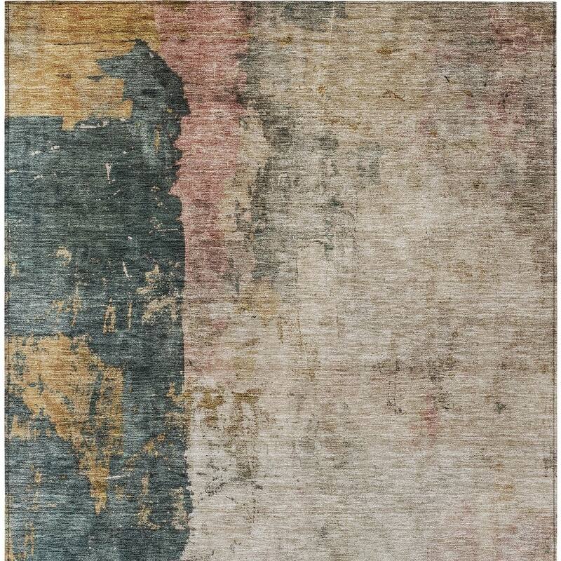 HomeRoots Abstract Transitional Rectangle Outdoor Rug