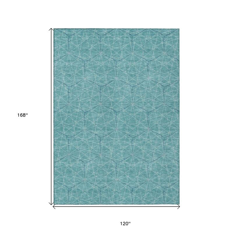 HomeRoots Geometric Transitional Rectangle Outdoor Rug