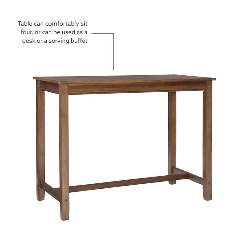 3-Piece Counter Table and Stools - 47.25" - Brown and Beige