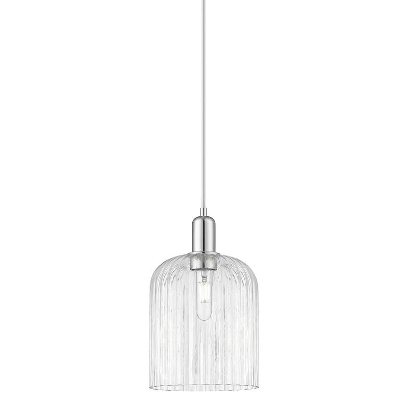 Innovations Lighting 716-1P-14-8 Bridal Veil Pendant Bridal Veil 8" - Polished Chrome / Clear