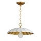 preview thumbnail 3 of 8, Maxim 18055 Primrose 16" Wide Pendant Matte White / Gold Leaf
