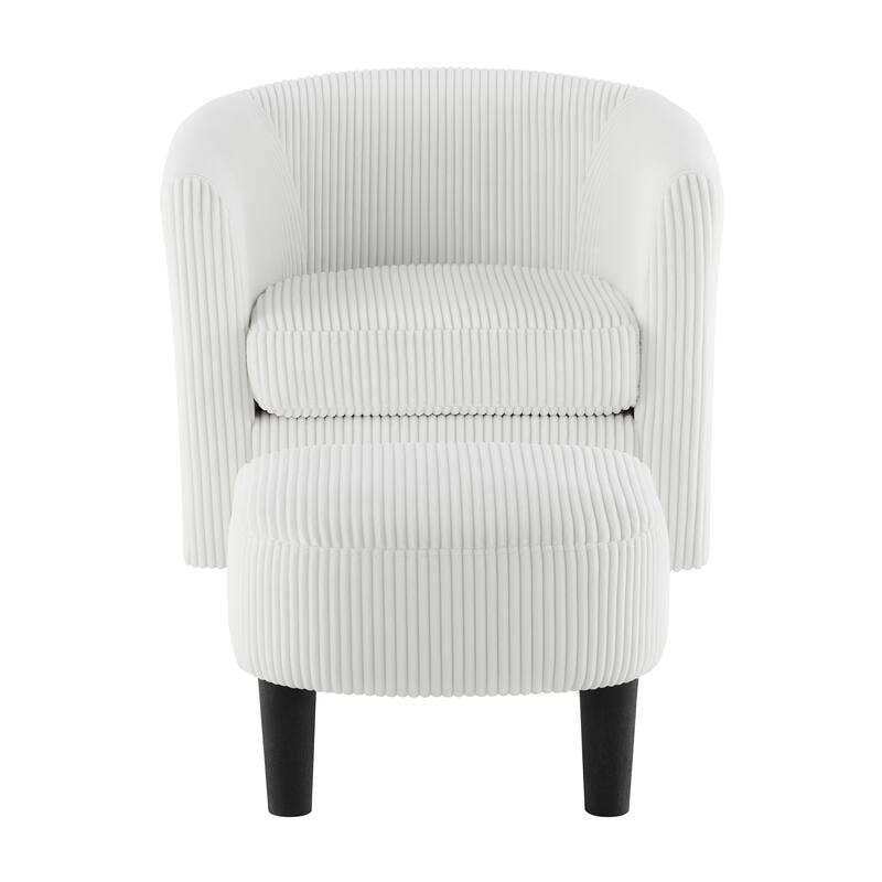 26.38" Swivel Arm Chair with Ottoman