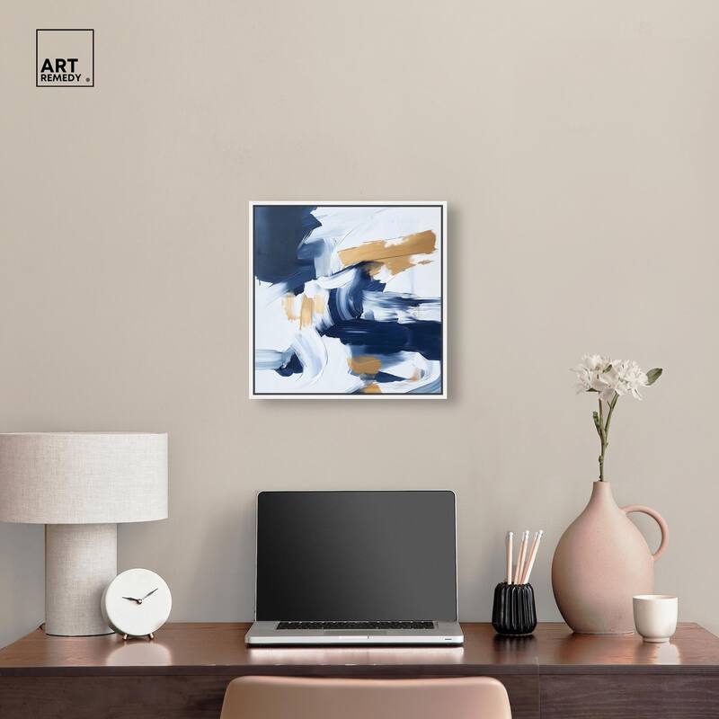 Azure and Gold Canvas by Art Remedy