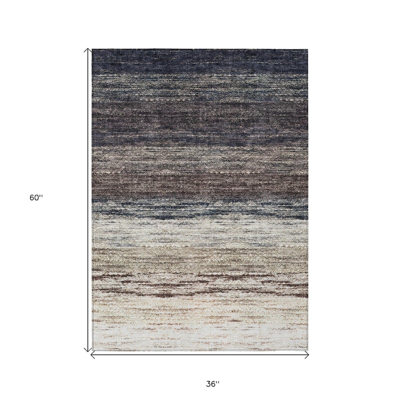 HomeRoots Ombre Transitional Rectangle Outdoor Rug