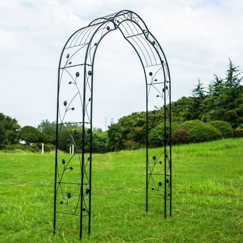 Metal arch trellis suitable for weddings and garden plant climbing