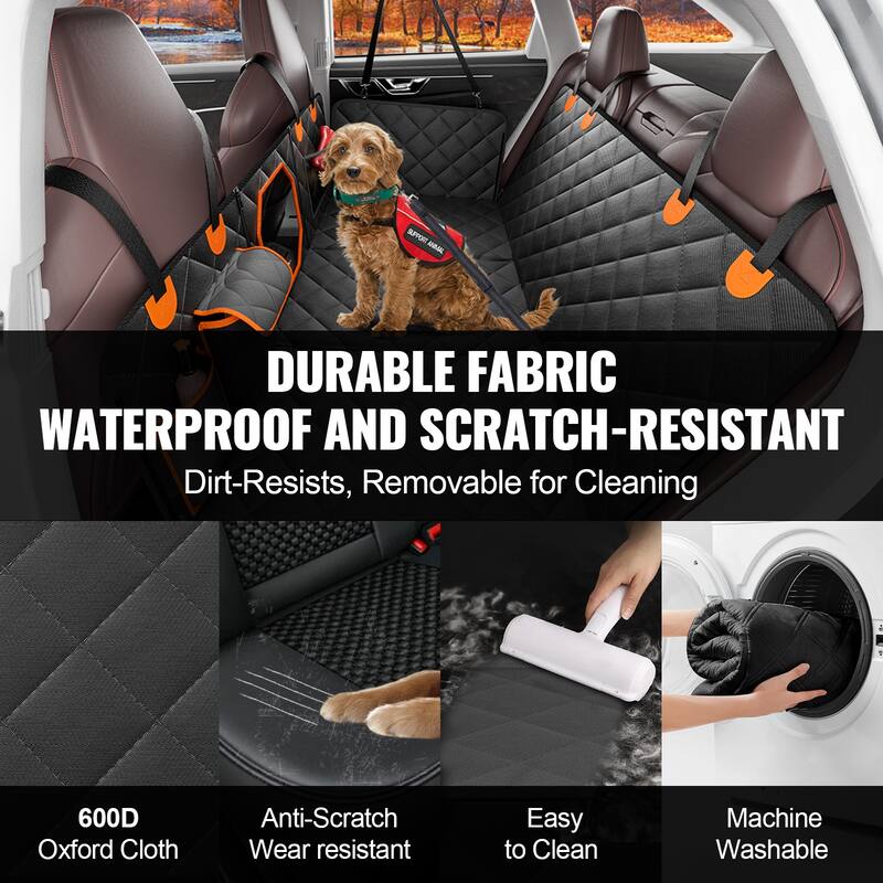 Back Seat Extender for Dogs,Dog Hammock for Car Back seat,Dog Car Seat Cover with Hard Bottom Dog Car Seat Bed