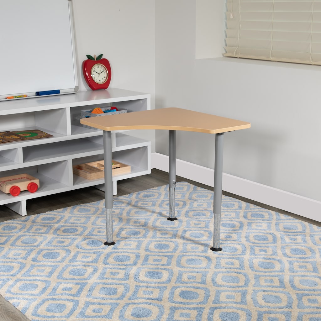 Triangular Collaborative Adjustable Student Desk - Home and Classroom
