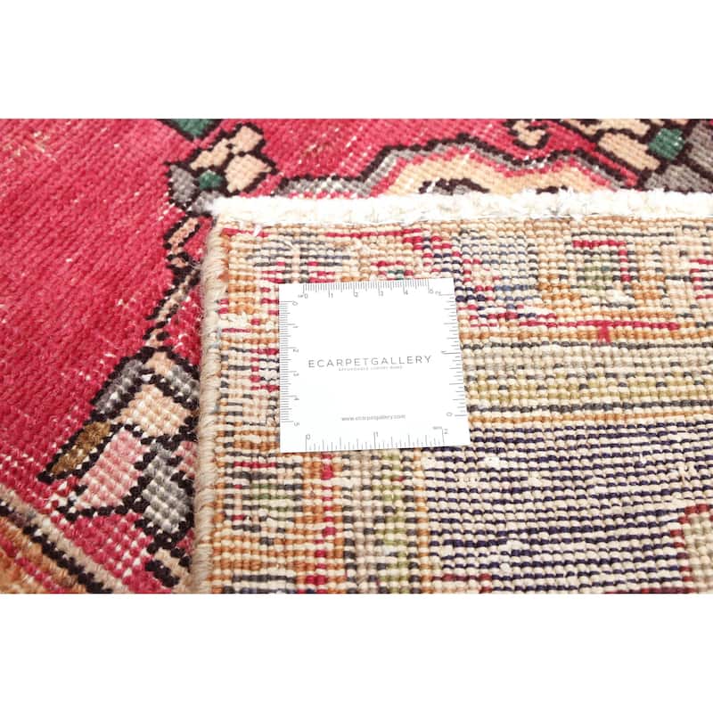 ECARPETGALLERY Hand-knotted Antalya Vintage Red Wool Rug - 6'3 x 9'4