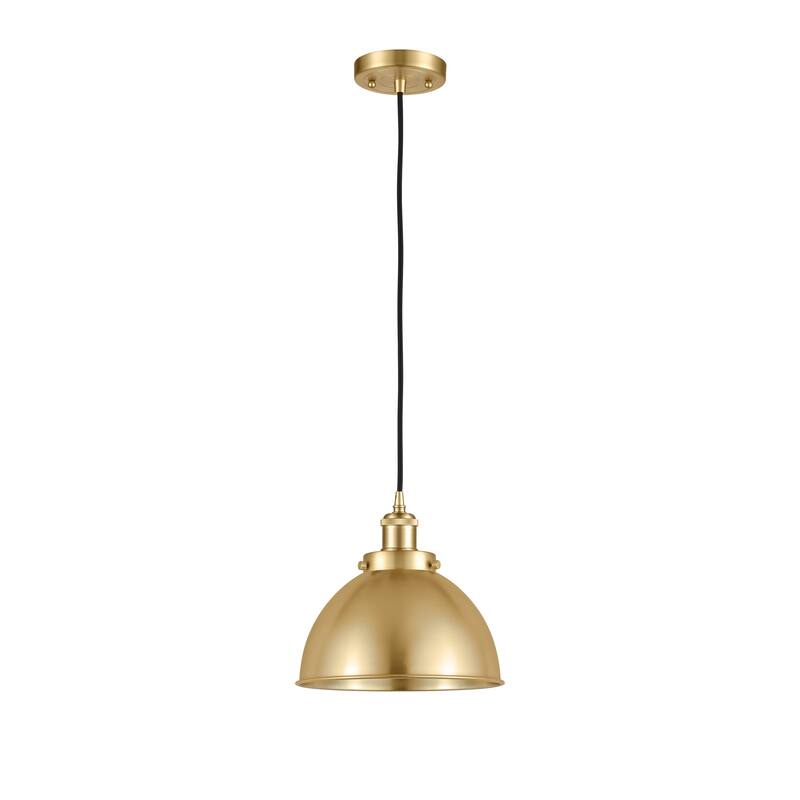 Innovations Lighting Ballston Urban - 1 Light Cord Hung Mini Pendant - Satin Gold/Matte Black