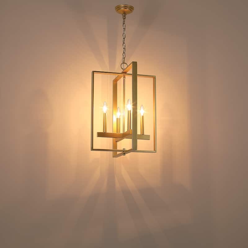 Acroma 4-light Modern Geometric Lantern Chandelier