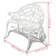 preview thumbnail 3 of 1, vidaXL Patio Bench 39.4" Cast Aluminum White - 139.4"x21.3"x31.5"