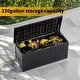 preview thumbnail 12 of 13, 230 Gal. Resin Lockable Patio Outdoor Storage Deck Box for Furniture - 57.9"L x 32.2"W x 33.7"H