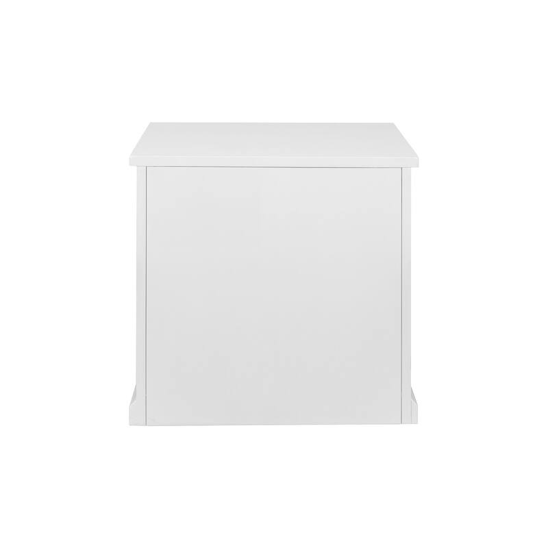 Modern Wood Lateral File, Office Lateral File, Storage File Drawer, Fully Assembled, White