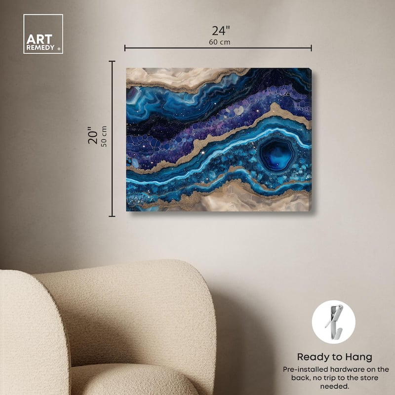 Galactic Geode I Canvas by Art Remedy, Gallery Wrapped