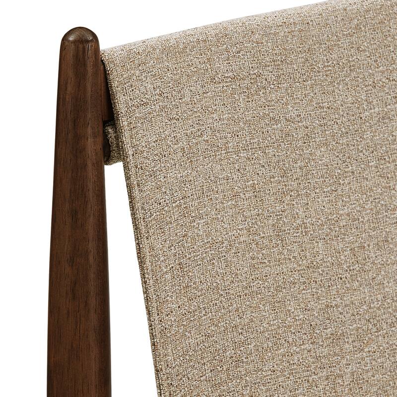 Rondo Walnut Finish Cocoa Fabric Dining Chair (Set of 2) by iNSPIRE Q Modern