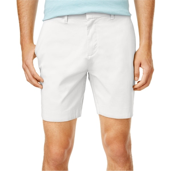 NEW MENS TOMMY HILFIGER CLASSIC FIT FLAT FRONT COTTON CASUAL CHINO SHORTS