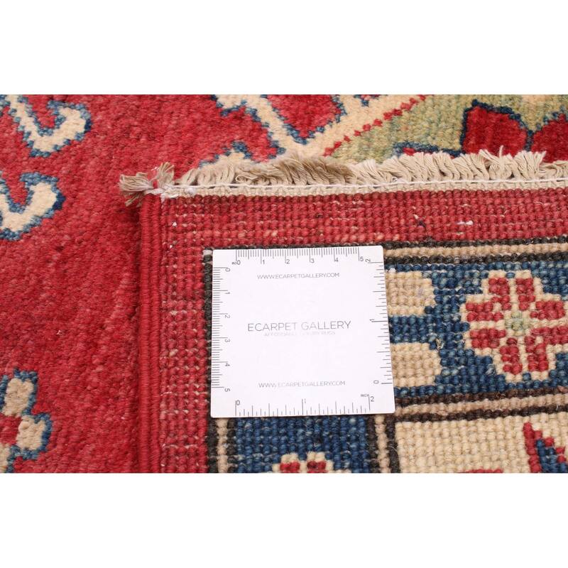 ECARPETGALLERY Hand-knotted Finest Ghazni Dark Red Wool Rug - 6'7 x 9'5