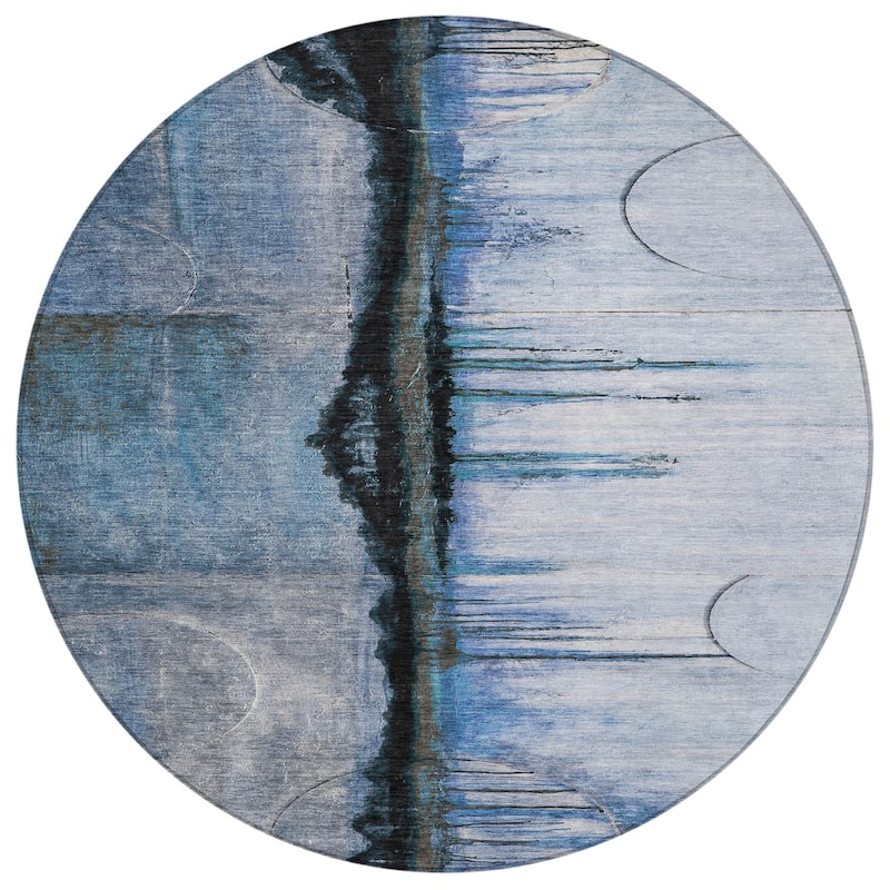 HomeRoots Abstract Transitional Rectangle Outdoor Rug