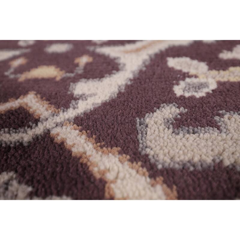Oushak Indian Runner Rug Hand-Knotted Transitional Wool Carpet - 2'6" x 9'11"