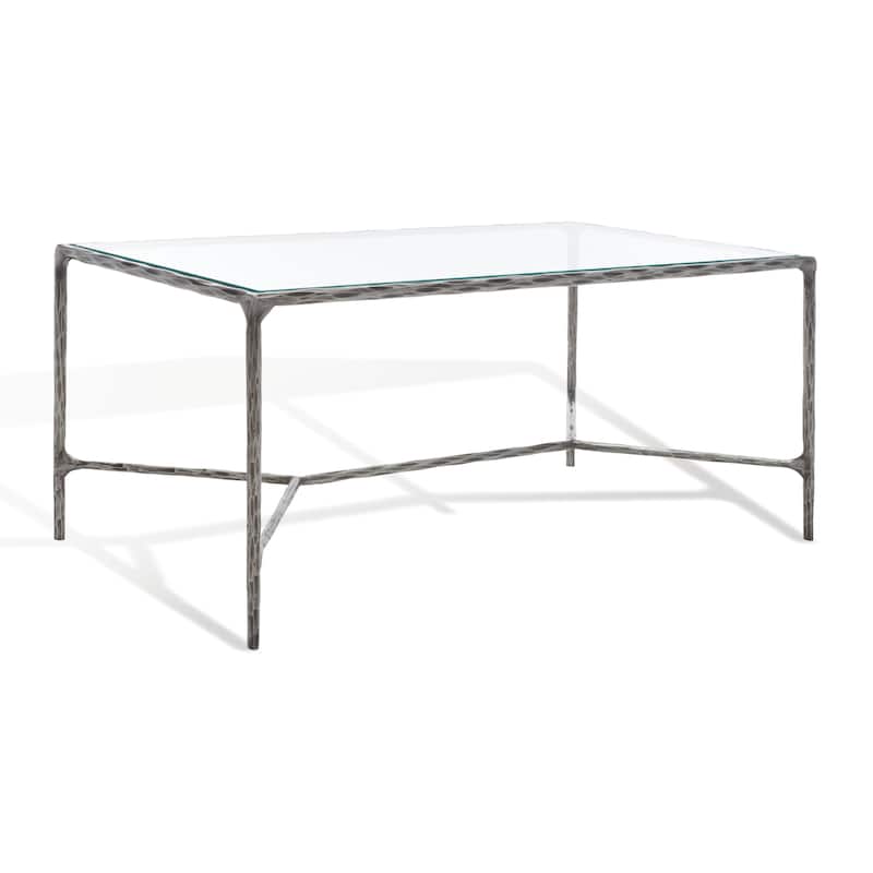 SAFAVIEH Couture Beril Rectangle Metal Coffee Table - 40 In. W x 22 In. D x 18 In. H - 40"W x 22"D x 18"H