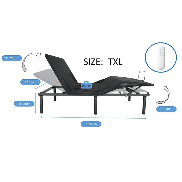 Zero Clearance Adjustable Motorized Bed Base Twin XL On Sale Bed