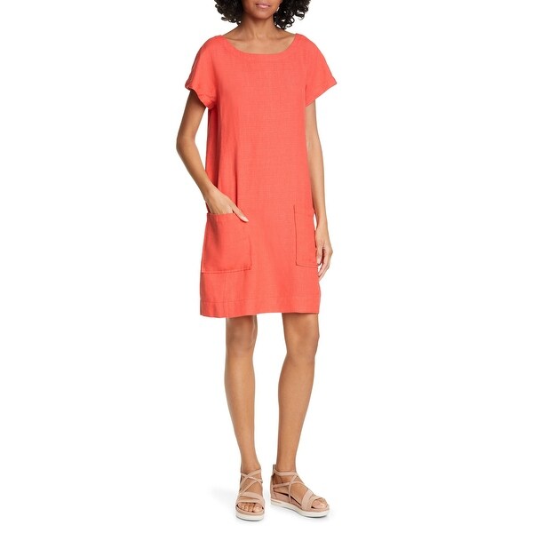eileen fisher orange dress