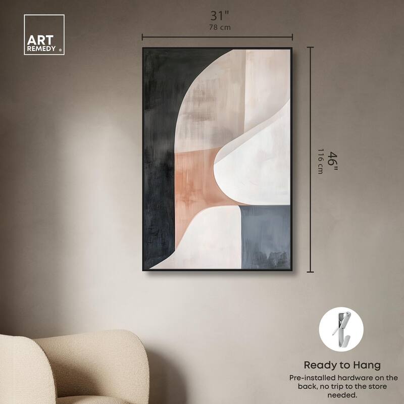 Curved Contour II Canvas by Art Remedy