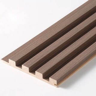 93 in. x 6 in x 0.8 in. Solid Wood Wall Siding Board - 3pc+1pc EndTrim ...