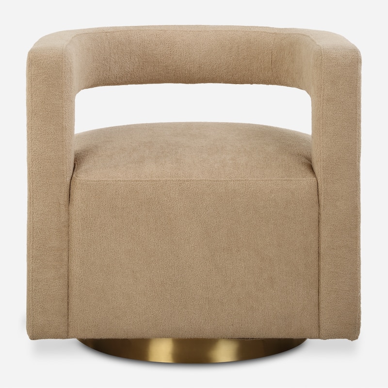 Uttermost Grounded Modern Swivel Chair - 28" H x 28" W x 30" D