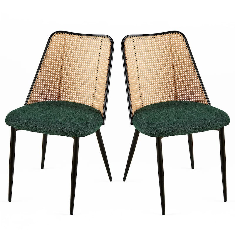 Rattan Dining Chairs Boucle Chairs