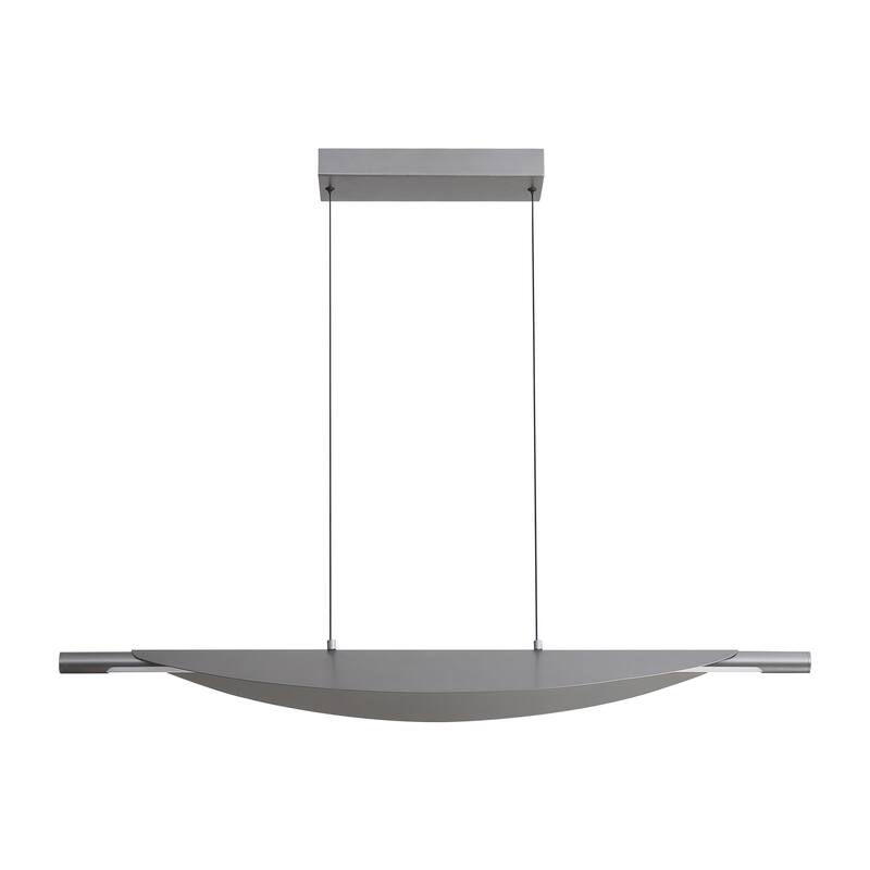 Yep by Golden Lighting Luma Integrated LED Island Light in Graphite - Silver