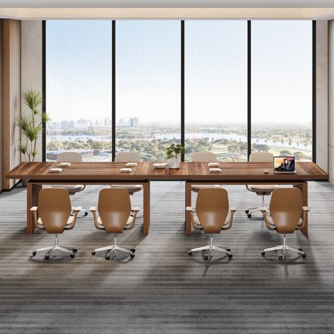 5FT Wooden Meeting Table, Mid-Century Modern Conference Table