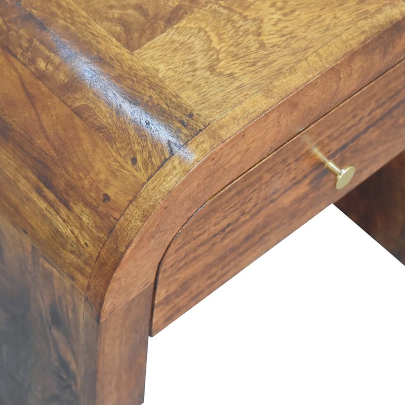 HomeRoots 16" Chestnut Solid Wood One Drawer Nightstand