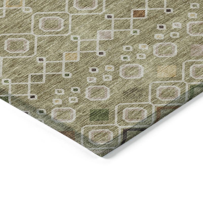 HomeRoots Geometric Modern Rectangle Outdoor Rug