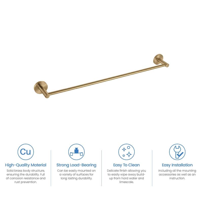 Circular 24 inch Bathroom Towel Bar