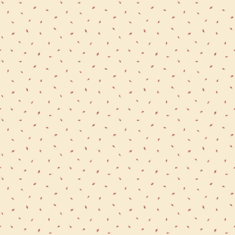 Galerie Wallcoverings Miniatures 3 Polka Dot Leaf Design Vinyl on Non-woven Matte Wallpaper Roll - 33 feet x 21 inches - Red