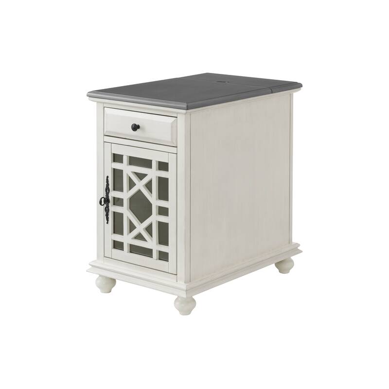 Elegant Chairside Table with Power by Martin Svensson Home