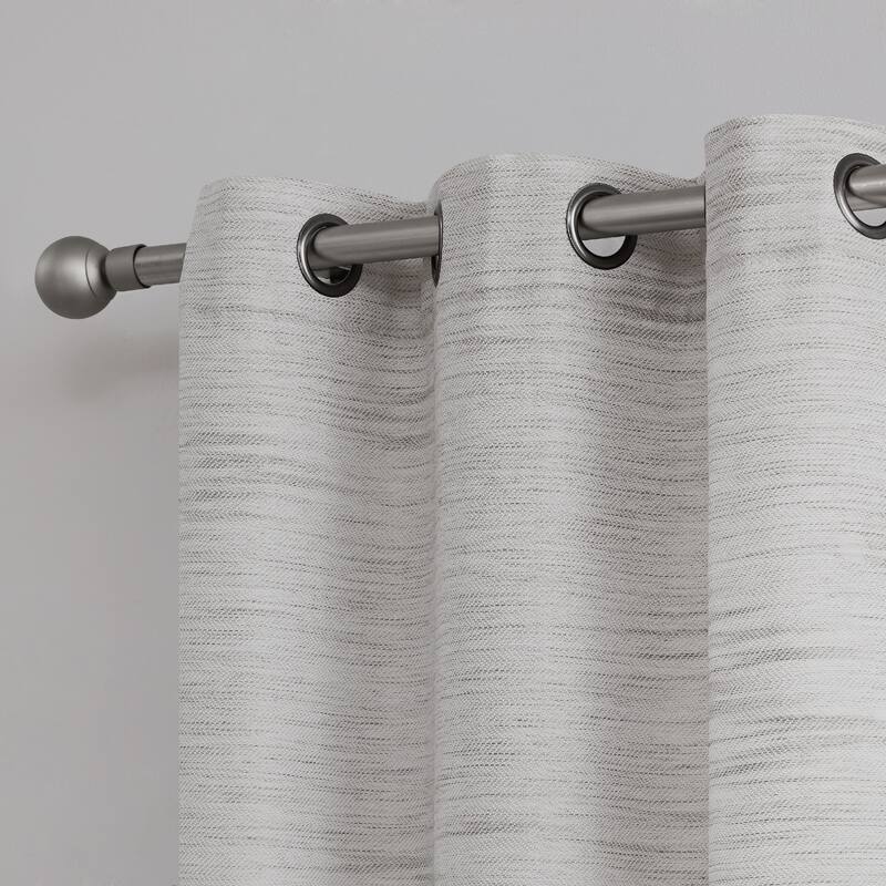 Nautica Julius Light Filtering Textured Grommet Window Curtain Panel Pair