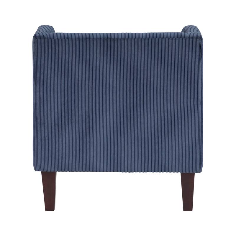 Clara 27.5" Corduroy Fabric Accent Chair - Matching Pillow