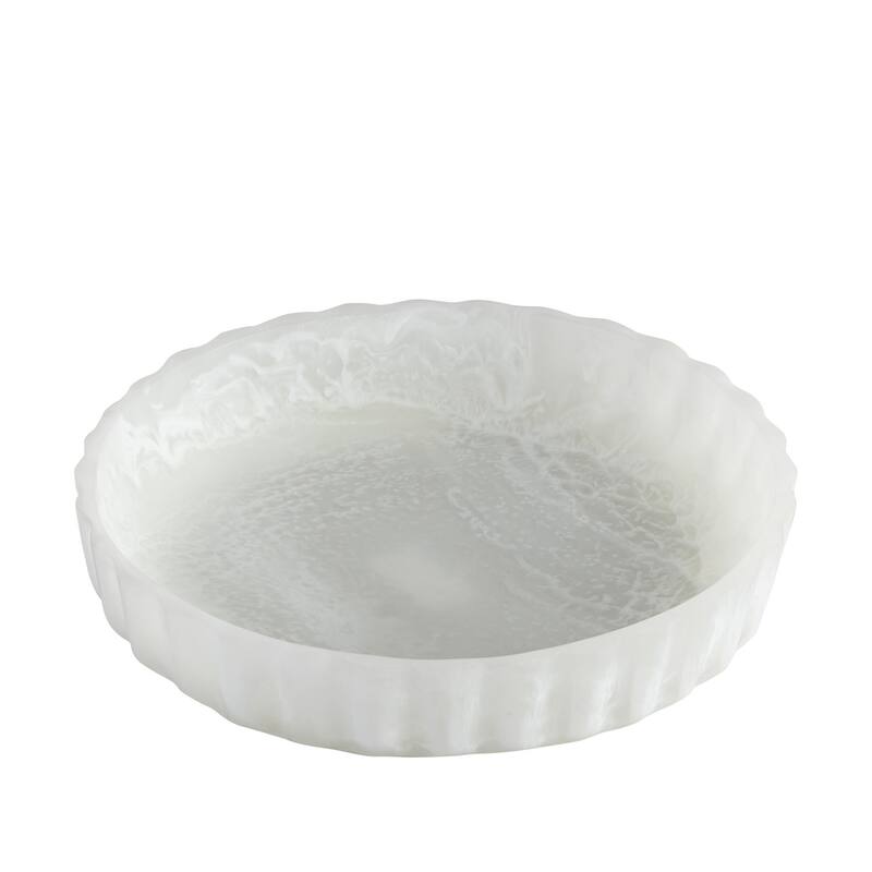 Curvy Edge White Bowl Set of 3