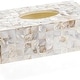 preview thumbnail 3 of 4, Creative Scents Milano Tissue Box Cover Rectangular - Seashell - seashell