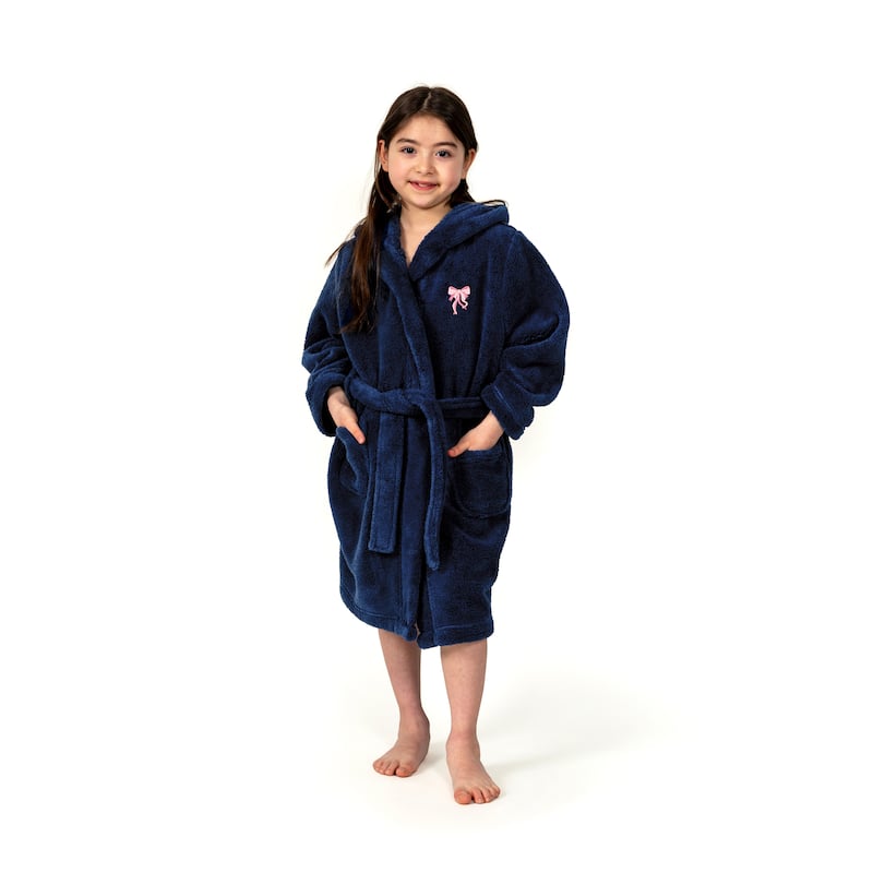 Sweet Kids 100% Polyester SUPER PLUSH Double Brushed Hooded Bathrobe - CROWN