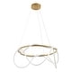 preview thumbnail 11 of 24, Nuvola 25" Contemporary Minimalist 360 Adjustable Silicone Neon Rope Dimmable Integrated LED Chandelier, by JONATHAN Y
