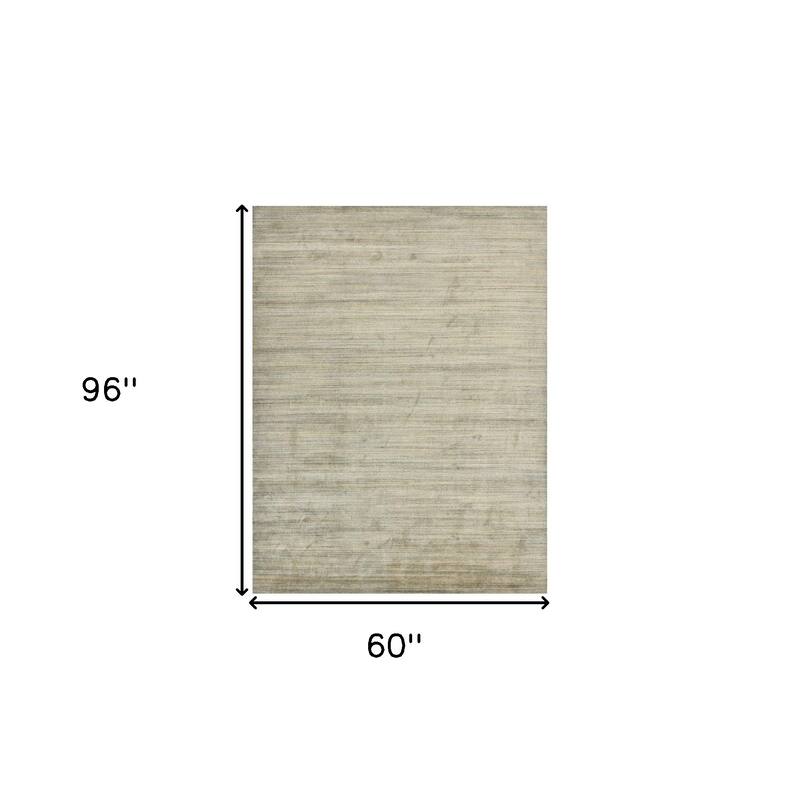 HomeRoots Striped Transitional Rectangle Area Rug